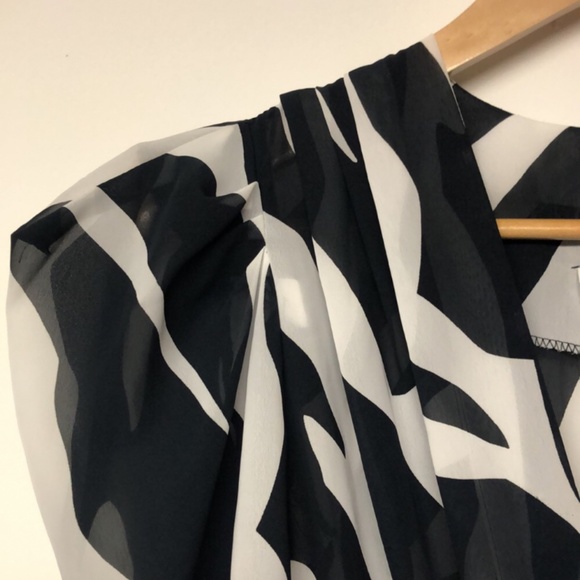 Vintage Glen Rob A-Line Zebra Print Front Wrap Dress - Picture 7 of 7